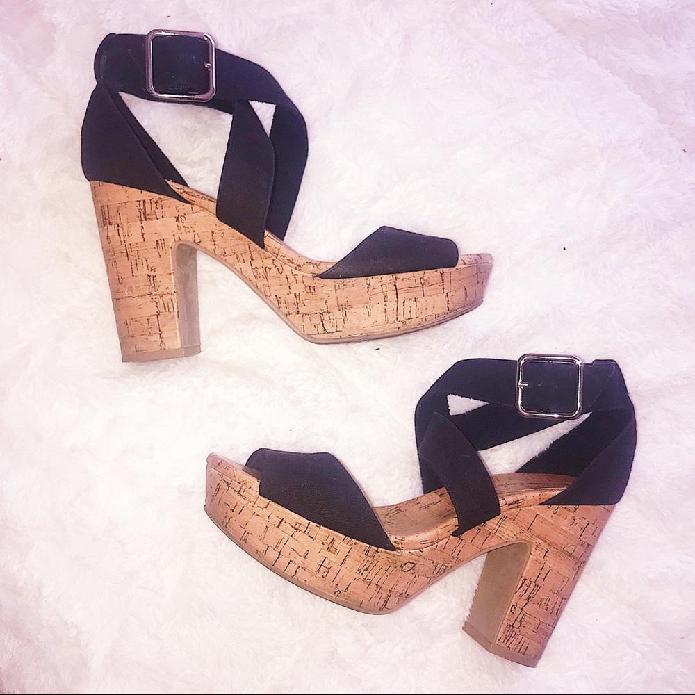 American Eagle Ankle Buckle Wedges